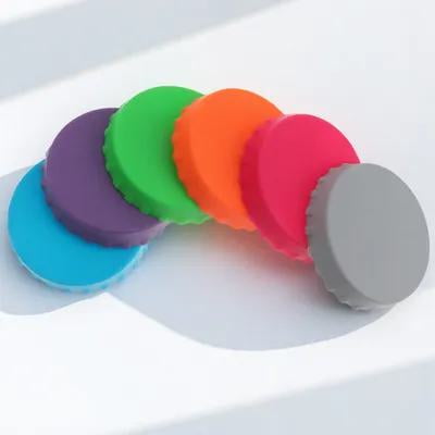 Beaupretty 6Pcs Tops to Cove Open Can Soda Assorted Color Silicone Reusable Seal Beverage Cans Beach