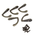 thumbnail image 4 of Crochets Muraux en Métal, Porte-Serviettes Simple, Ton Bronze, 5 Pcs, 4 of 4