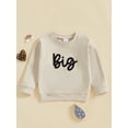 thumbnail image 4 of Michellecmm  Girls Boys Sweatshirts Letter Embroidered Crew Neck Pullover, 4 of 9