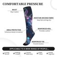 thumbnail image 2 of Rateoe Crystal Pattern White Horse Compression Socks for Women and Men 20-30mmHg-Circulation Support Socks Knee High Nurse Pregnant Running Medical and Travel Athletic, 2 of 7