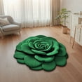 thumbnail image 3 of Feltree 3D Floral Print Non-Slip Soft Area Mat 24x24 Inch for Living Room Bedroom Entryway Home Decor, 3 of 8
