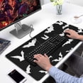 thumbnail image 2 of Long Mouse Pads for Desk,Halloween Bat Silhouettes Desk Mats on Top Of Desks, Desk Mouse Pad Extra Large with 3mm Non-Slip Base and Stitched Edge for Gaming,Office,Work,Home 31.5"x15.7", 2 of 6