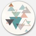 thumbnail image 1 of Designart 'Geometric hexagons Pattern V' Geometric Metal Circle Wall Art - Disc of 36, 1 of 5