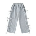 thumbnail image 1 of Pantalon Ample Décontracté Mode Couleur Unie pour Fille, 1 of 4