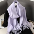 thumbnail image 2 of New 62 Color Winter Scarf For Women Long Warm Cashmere Scarves Hijab Solid Lady Shawl Wrap Female Pashmina Bandana Head Scarfs, 2 of 5