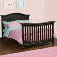 Convertible Crib Baby Bed with Removable Door and Fence Guardrails, Solid Wood Crib Convertible