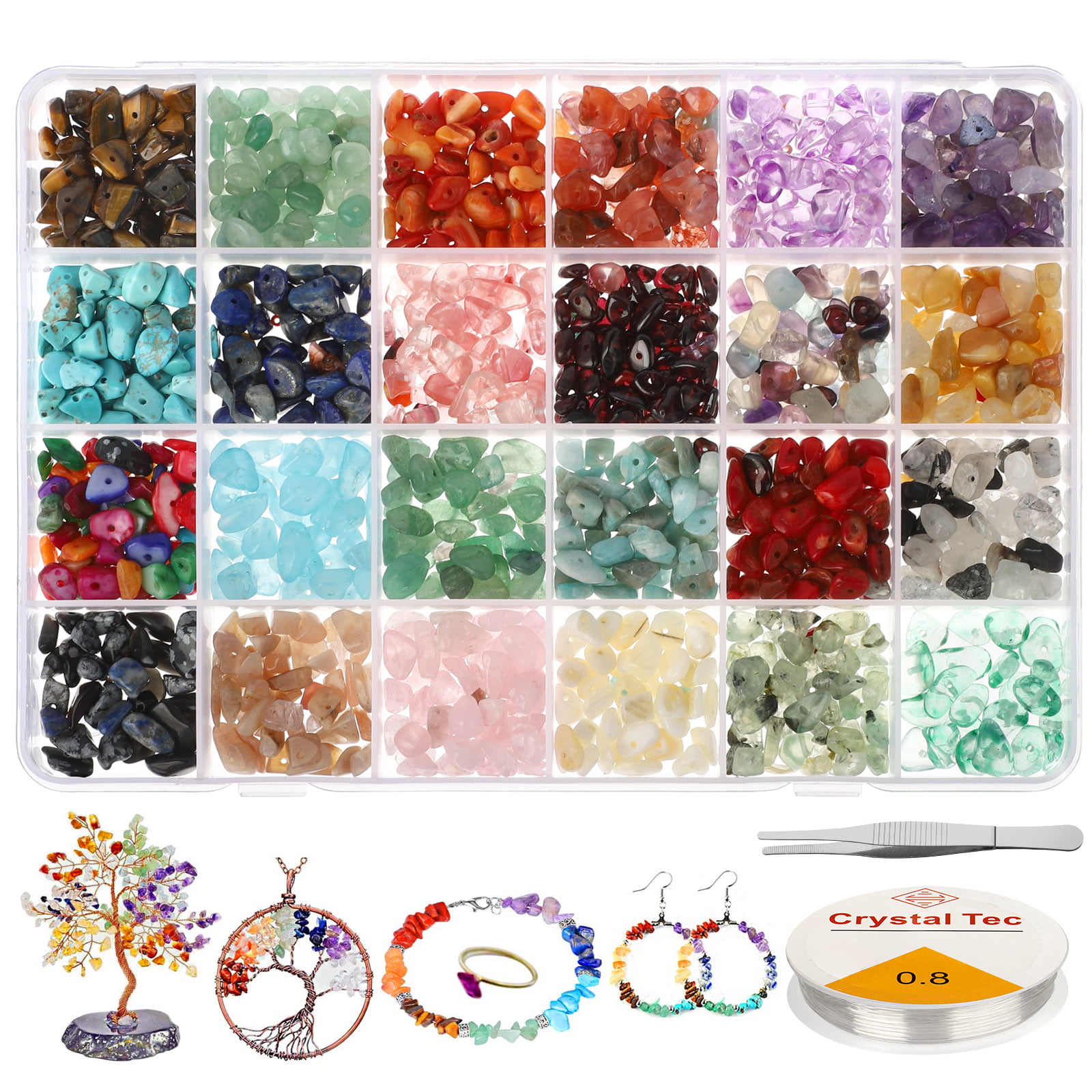 10String Mixed Shape Natural Gemstone Beads for Necklace Bracelet Earring Making 