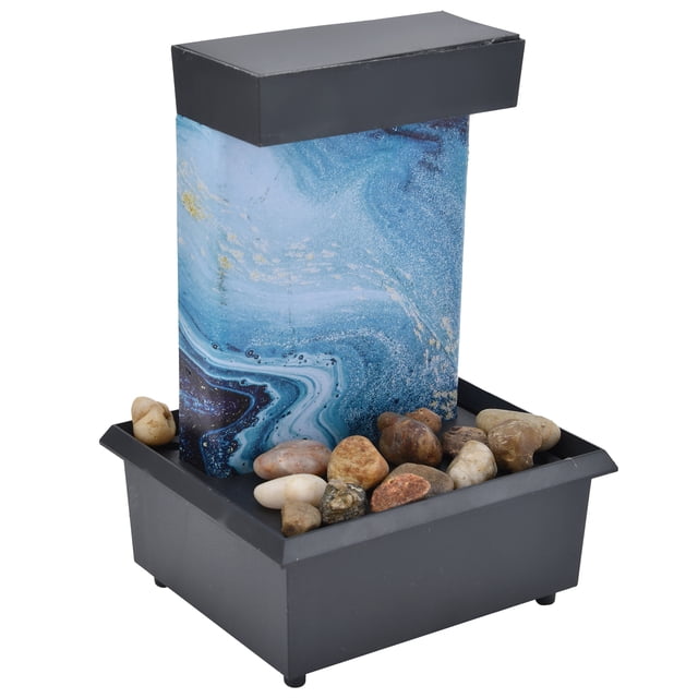 LED Desktop Fountain, Durable Tabletop Water Fountain Fashion 3V USB for Home for Living Room for Bedroom
