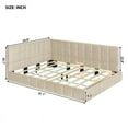 thumbnail image 3 of [Luckynote]Full Size Upholstered Daybed/Sofa Bed Frame-Beige, Velvet, 3 of 10