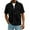 Black, variant on Casual Short Sleeve Shirt With Zipper Placket And Striped Design For Daily Wear And Outdoor Activities Classic T Shirts for Men