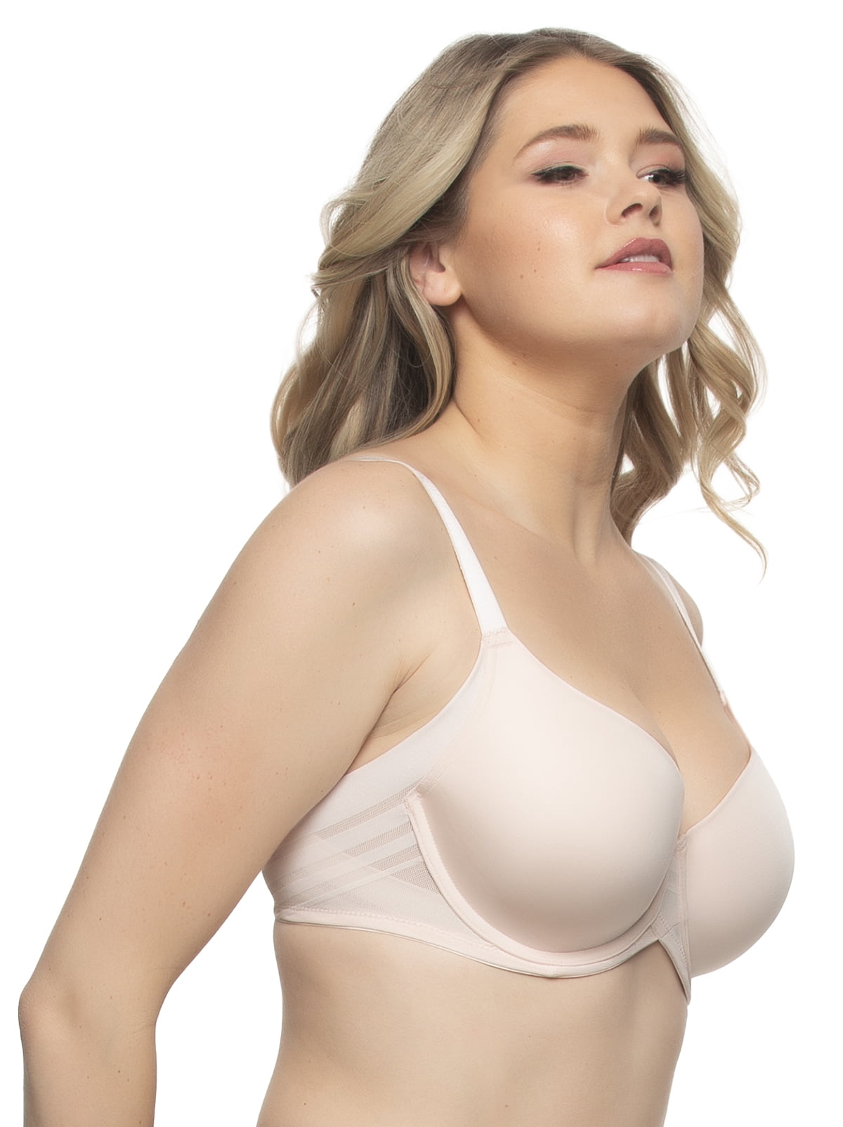 Felina Marvelous Side Smoothing T-Shirt Bra (Rosewater, 34G)