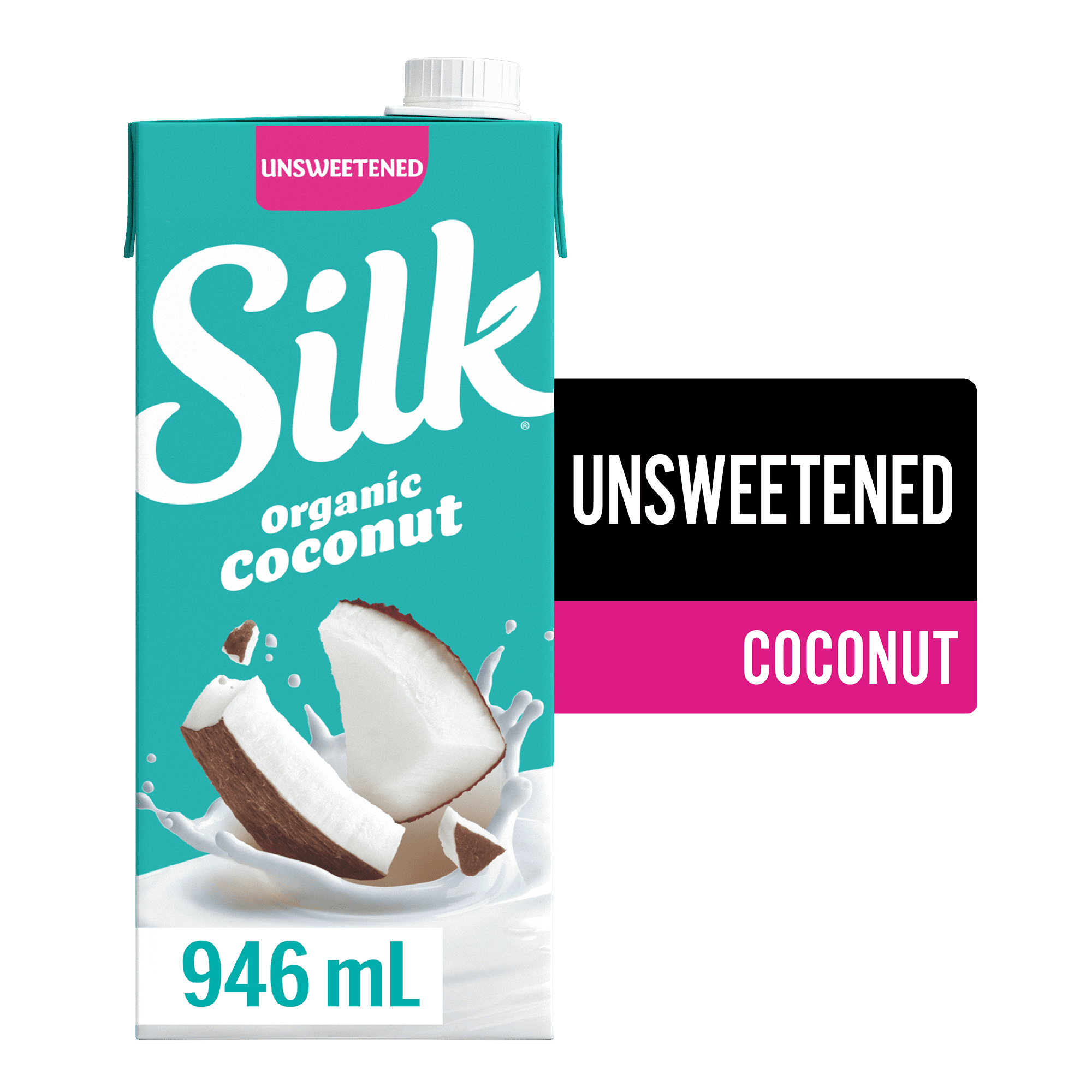 Silk Organic Coconut Milk alternative, Unsweetened, Dairy Free, Shelf Stable, 946 mL