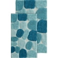thumbnail image 3 of Chesapeake Pebbles 2 pc Arctic Blue Bath Rug Set (21"x34" & 24"x40"), 3 of 6