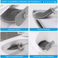 thumbnail image 4 of Escobilla de baño, escobilla de baño de silicona, escobilla de baño colgante, escobilla de baño de silicona con soporte de secado rápido para limpieza profunda, inodoro de baño - gris, 4 of 5
