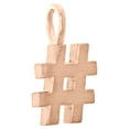 thumbnail image 2 of 10K Rose Gold Mini Number # Pendant Block Font Charm Hashtag Plus Sign | Hashtag, 2 of 4