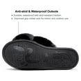 thumbnail image 5 of Barerun Women's Fuzzy Faux Fur Memory Foam Slippers House Shoes Black, 5 of 7