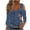 Blue15, variant on Eyelet Cold Shoulder Shirts for Women 2024 Summer Trendy 3/4 Sleeve Tunic Tops Cotton V Neck Blouses Fall Y2k Tshirt