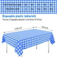 thumbnail image 2 of 2 Packs Blue Gingham Picnic Tablecloths 54 * 108 Inch Deep Blue and White Checkered Tablecloths Disposable Blue Checke Tablecloths Rectangular Table Plastic Tablecloths for Party Tablecloths, 2 of 6