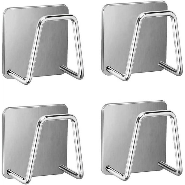 Soporte para esponja para fregadero de cocina, acero inoxidable, diseño de drenaje con adhesivo fuerte, soporte para esponja ideal para un secado rápido e higiénico, instalación autoadhesiva para el