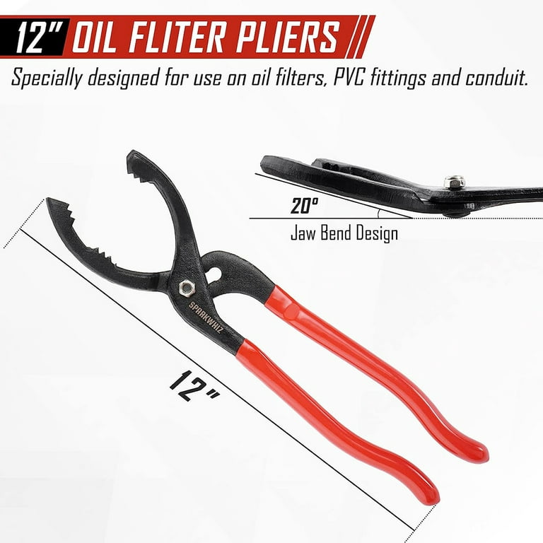 2-1/4 to 5-3/4 Adjustable Angle Oil Filter Pliers Oil Change 13 Plier