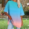 thumbnail image 6 of T Shirts for Women, Xunlbb Women's Oversized Round Neck Short Sleeved Solid Summer Base Shirt Sports T-shirt Tops ,T-shirt Tunic Tops Pink, 6 of 8