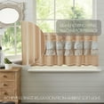 thumbnail image 2 of VHC Brands Kaila Country Cottage Ruffled Gold Ticking Stripe Curtain Tier Set 24Lx36W, 2 of 5