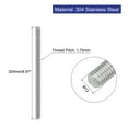 thumbnail image 2 of Uxcell 3Pack M12 x 200mm 1.75mm Pitch 304 Stainless Steel Fully Threaded Rod Bar Studs, 2 of 6