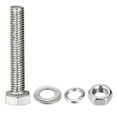 thumbnail image 2 of Uxcell M8 x 45mm 304 Stainless Steel Hex Head Screws Bolts, Nuts, Flat & Lock Washers Kits 4 Sets, 2 of 4