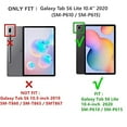 thumbnail image 2 of Galaxy Tab S6 Lite 10.4 inch 2020 Model SM-P610 SM-P615 Keyboard Case with Touchpad Cute Round Key Color Keyboard Detachable Bluetooth Touch Keyboard Cover Built-in S Pen Holder (Misty Blue), 2 of 7