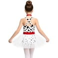 thumbnail image 2 of YiZYiF Girl's Ballet Leotards Sparkly Sleeveless Mesh Dance Dress Tutu Ballerina Dalmatian Outfits Black White 6, 2 of 8