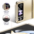 thumbnail image 5 of Allytechgroup Galaxy Z Flip 3 Case, Stylish Plating Slim Fit Cover Hinge Protection Shockproof Anti-Scratch Bumper Rugged Phone Case for Samsung Galaxy Z Flip 3 5G, Gold, 5 of 7