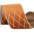 thumbnail image 1 of Cinta de Terciopelo Ribbli Marrón Cobrizo de 10 cm para Navidad en Terracota, 1 of 3