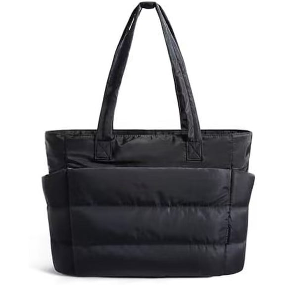Tote Bag for Women Puffer Tote Bag Large Nurse Bags Shoulder Handbag with Zipper for Work Travel