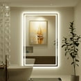 thumbnail image 5 of JSneijder 55x36 inch LED Bathroom Mirror, Wall Mounted Frameless Lighted Bathroom Mirror, Dimmable, Anti-Fog, Horizontal/Vertical, 5 of 8