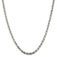thumbnail image 1 of Solid 925 Sterling Silver 3.5mm Diamond-cut Rope Chain Necklace - with Secure Lobster Lock Clasp 18", 1 of 2