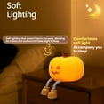 thumbnail image 5 of Halloween Pumpkin Night Light,Mischievous Grinning Pumpkin Night Light,Cute Halloween Pumpkin Night Light With 3 Level Dimmable,Soft Silicone Bedside Touch Lamp For Kids Family Bedroom Halloween Gifts, 5 of 7