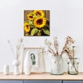 thumbnail image 6 of Fenyluxe Sunflowers Canvas Print Ready To Hang Wall Art Decor Gift Idea for Home Interior - MADE IN THE USA 12x12in, 6 of 6