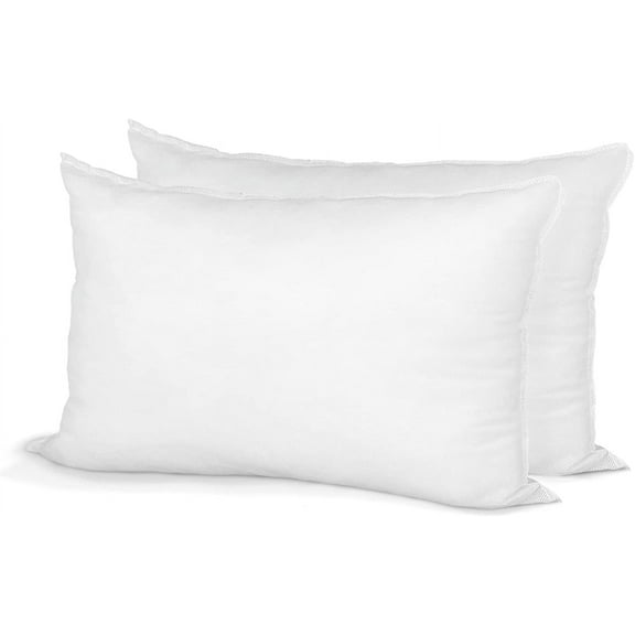 Hometex Canada Pillow Insert 20" x 36" Polyester Filled Standard Cover (2 Pack)