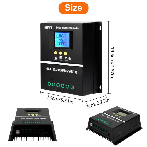 CAMOTUSE 100A MPPT Solar Charge Controller 4000W 12V 24V 36V 48V USB Battery Regulator