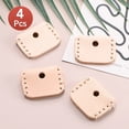 thumbnail image 4 of Cubiertas de Llave de Cuero Uxcell [4Pcs] - Identificadores de Tapas de Llave - [Beige] Protectores de Etiquetas para Llaves, 4 of 7