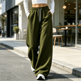 thumbnail image 6 of Akmaiox Wide Leg Sweatpants for Women, Plus Size Drawstring Waist Workout Joggers with Pockets, Casual Comfy Outdoor Hiking Pants, 6 of 7