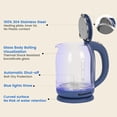 thumbnail image 2 of Glass Electric Kettle, No Plastic Contact With Water, 1.8L Electric Tea Pot, Automatic Shut-off, Borosilicate glass Visual Boiling, Water Heater & Teapot Perfect For Tea & Coffee, 2 of 5