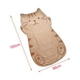 thumbnail image 3 of Bonita manta infantil con forma de gatito de 60 x 35 pulgadas para habitación con aire acondicionado. Marrón, 3 of 3