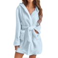 thumbnail image 1 of Women's Towel Robe with 2 Pockets Breathable Comfortable Rompers for Women Girl Female, 1 of 5