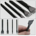 thumbnail image 3 of TABLZONE 4Pcs Leathercraft Punching Tool Set for Sewing Stamping with Practical Steel Design, 3 of 6