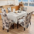 thumbnail image 2 of Stretch Dining Chair Slipcovers, XL/Oversized Removable Washable Soft Spandex Extra Large Dining Room Chair Covers for Kitchen Hotel Table Banquet Floral Print (4 Per Set, XK-8), 2 of 7