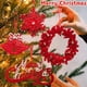 thumbnail image 2 of 10/1 piezas de guirnalda colgante de peluche rojo navideño con copos de nieve para árbol de Navidad, adornos colgantes para fiesta de Navidad, decoración del hogar, regalos de Año Nuevo, 2 of 5