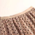 thumbnail image 6 of Aueoeo Women Tulles Skirt Elastic High Waist Layered Skirt Polka Dots Print Fsahion Mesh A-Line Midi Skirt Khaki XL, 6 of 7