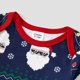 thumbnail image 4 of Conjuntos de pijamas familiares a juego con estampado de Papá Noel y copos de nieve navideños (resistentes al fuego), 4 of 5