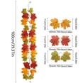 thumbnail image 3 of Multicolor Plastic Maple Leaf Rattan - 39.37" Fall & Halloween Decor for Home - Durable Artificial Leaves for Autumn Party, Thanksgiving & Seasonal Table Centerpiece Decorations, 3 of 6